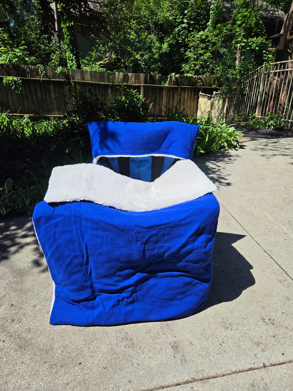 Blue Polar Fleece with White Sherpa