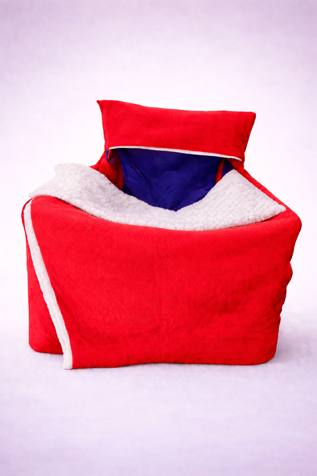 Red Polar Fleece with White Sherpa