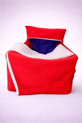 Red Polar Fleece with White Sherpa