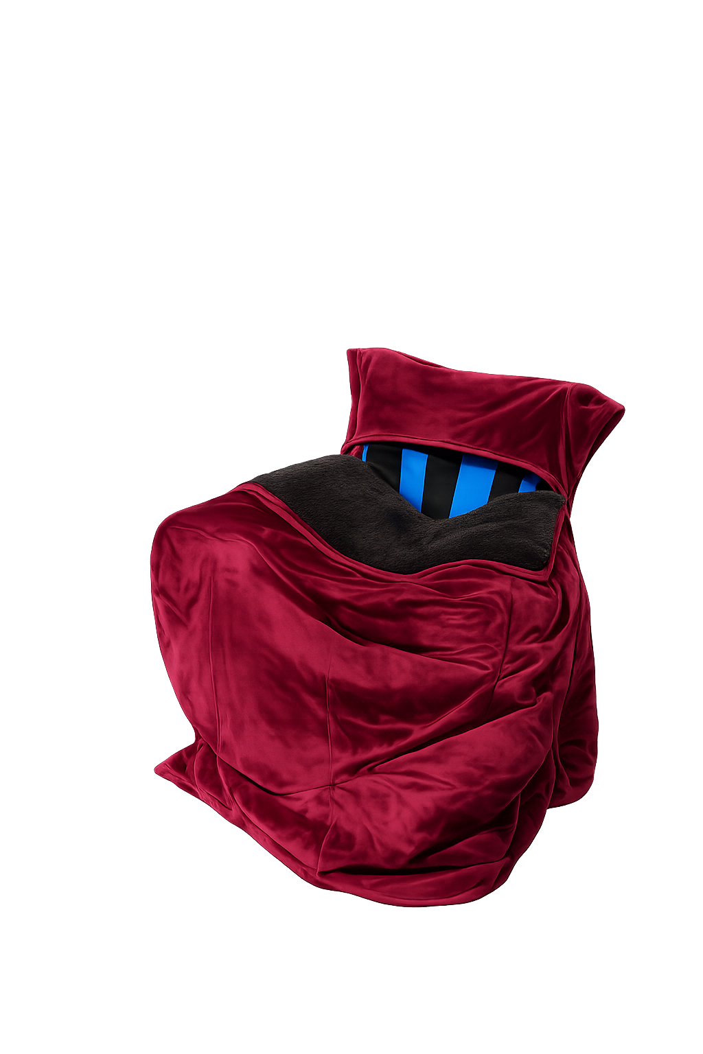 Maroon Faux Fur with Black Sherpa