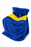 Yellow Faux Fur with Navy Faux Fur