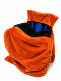 Orange Faux Fur with black Sherpa Fur