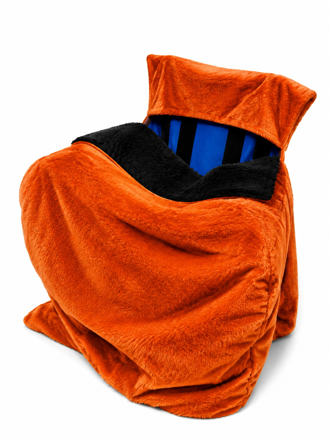 Orange Faux Fur with black Sherpa Fur