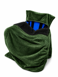 Green Faux Fur with black Sherpa Fur
