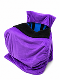 Purple Faux Fur with black Sherpa Fur