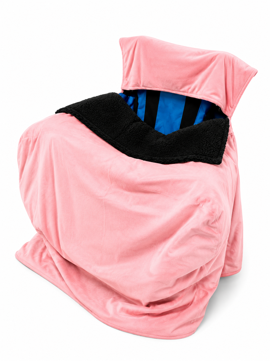 Pink Faux Fur with Black Sherpa Fur