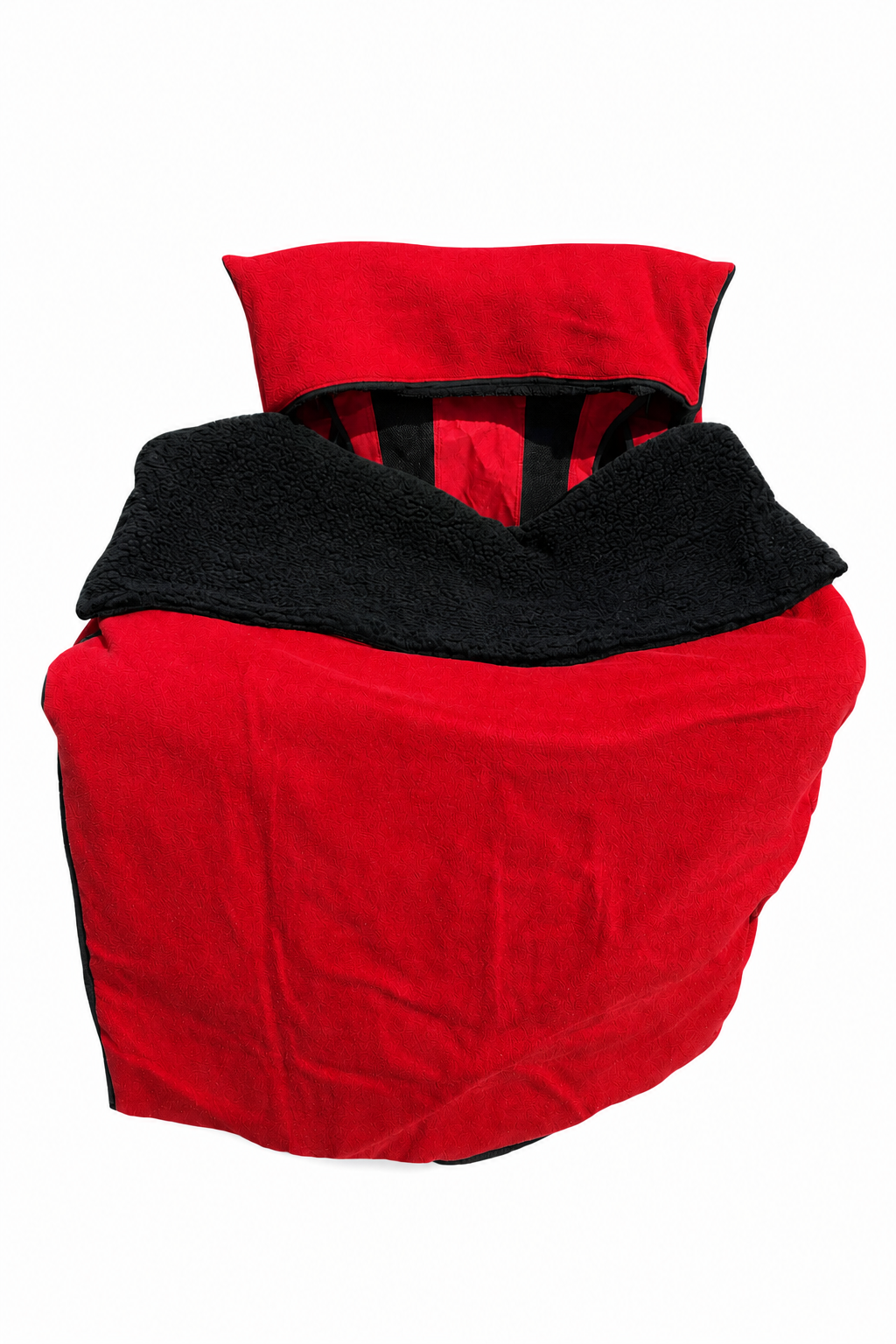Red Polar Fleece with Black Sherpa