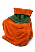 Orange Faux Fur with Green Faux Fur