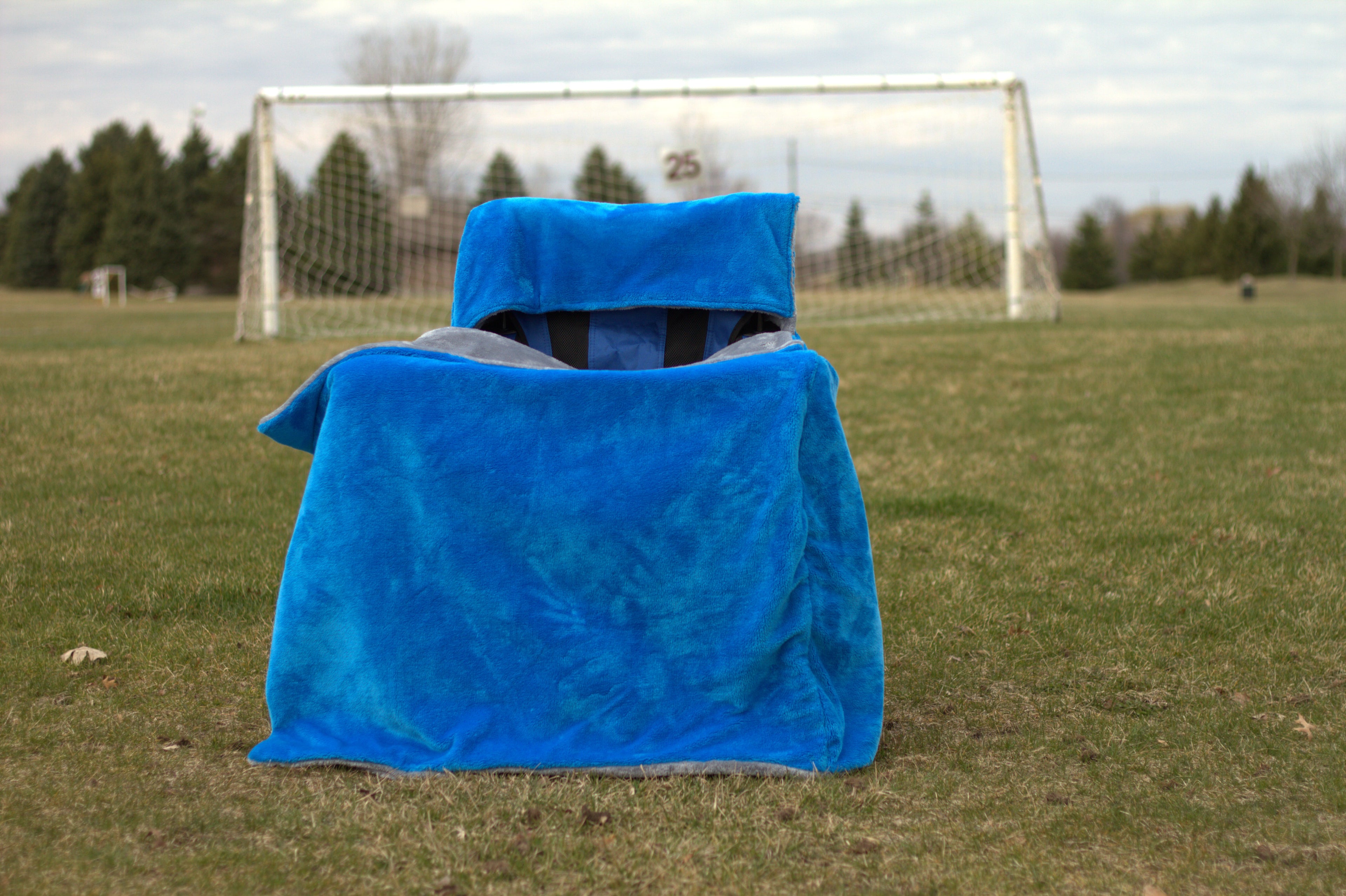 Honolulu Blue Faux Fur with Silver Faux Fur (GO LIONS!)