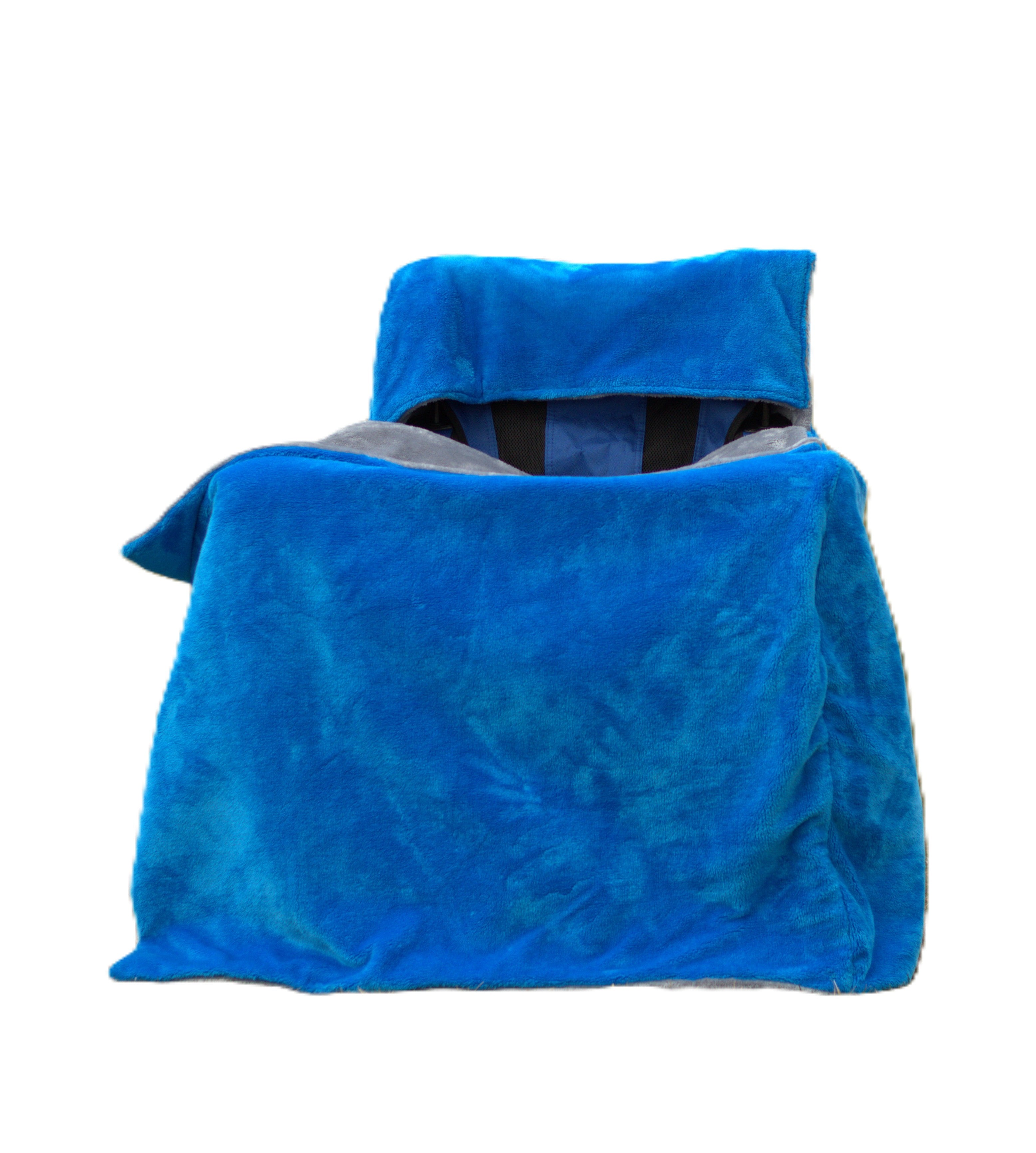 Honolulu Blue Faux Fur with Silver Faux Fur (GO LIONS!)