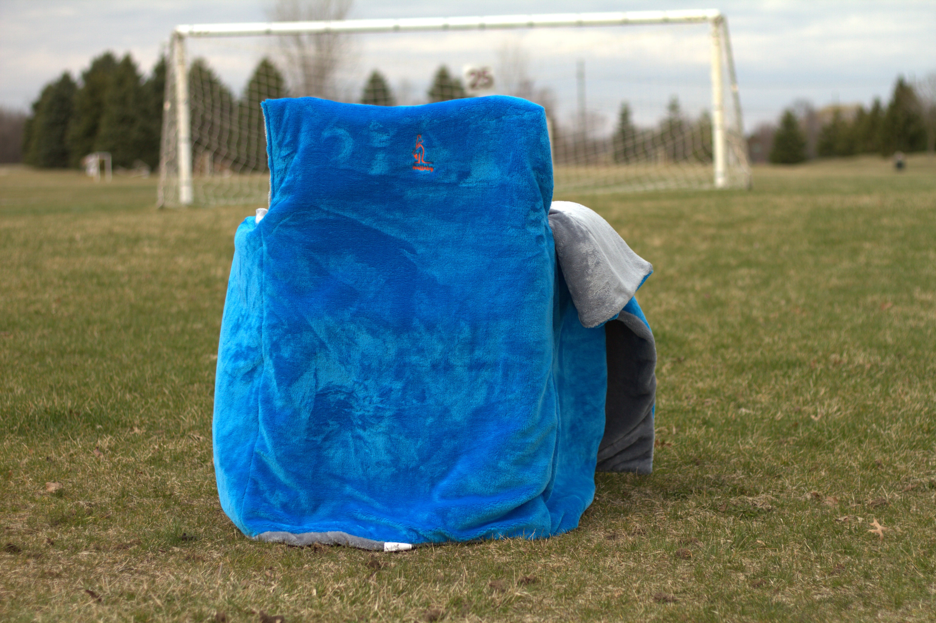 Honolulu Blue Faux Fur with Silver Faux Fur (GO LIONS!)