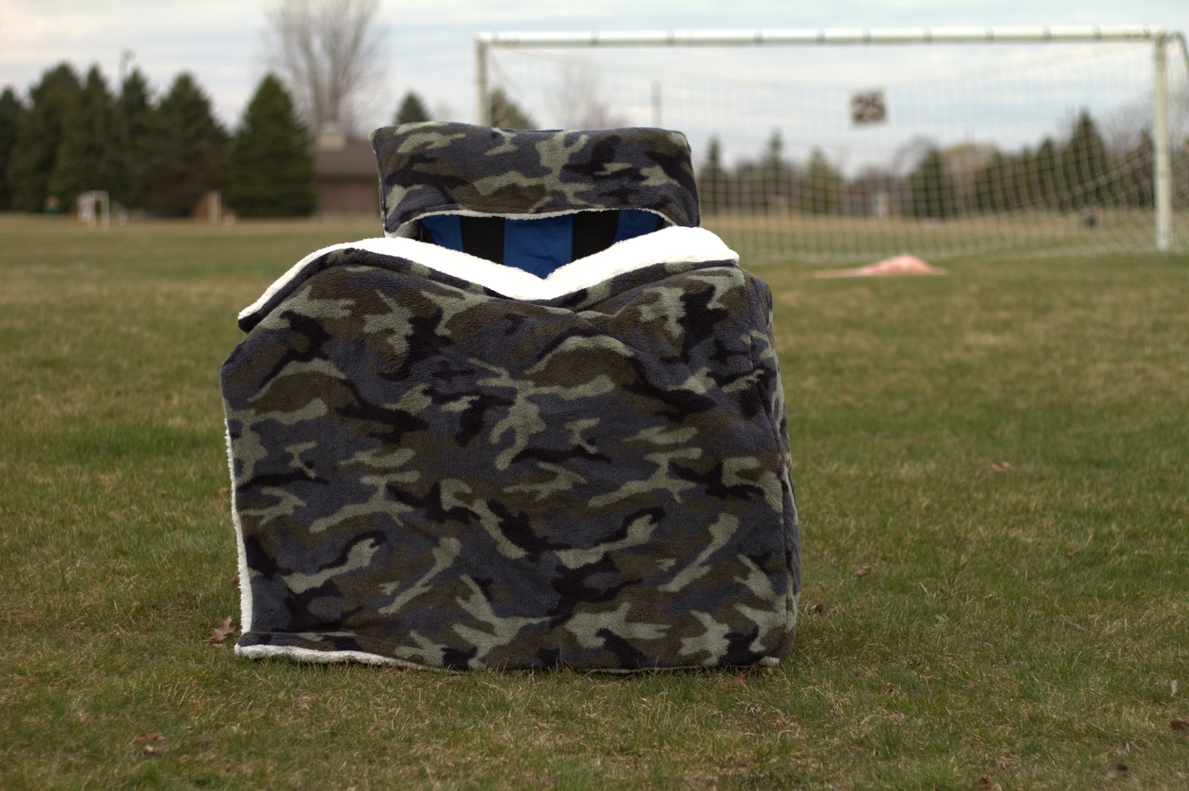 Camo Faux Fur with White Sherpa