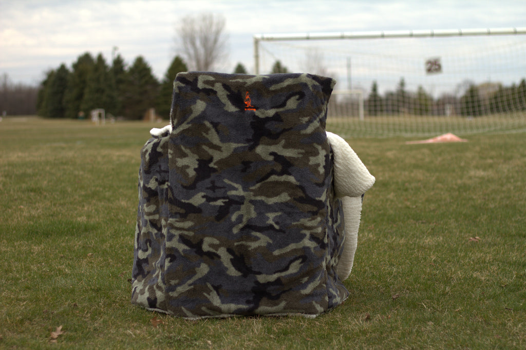Camo Faux Fur with White Sherpa