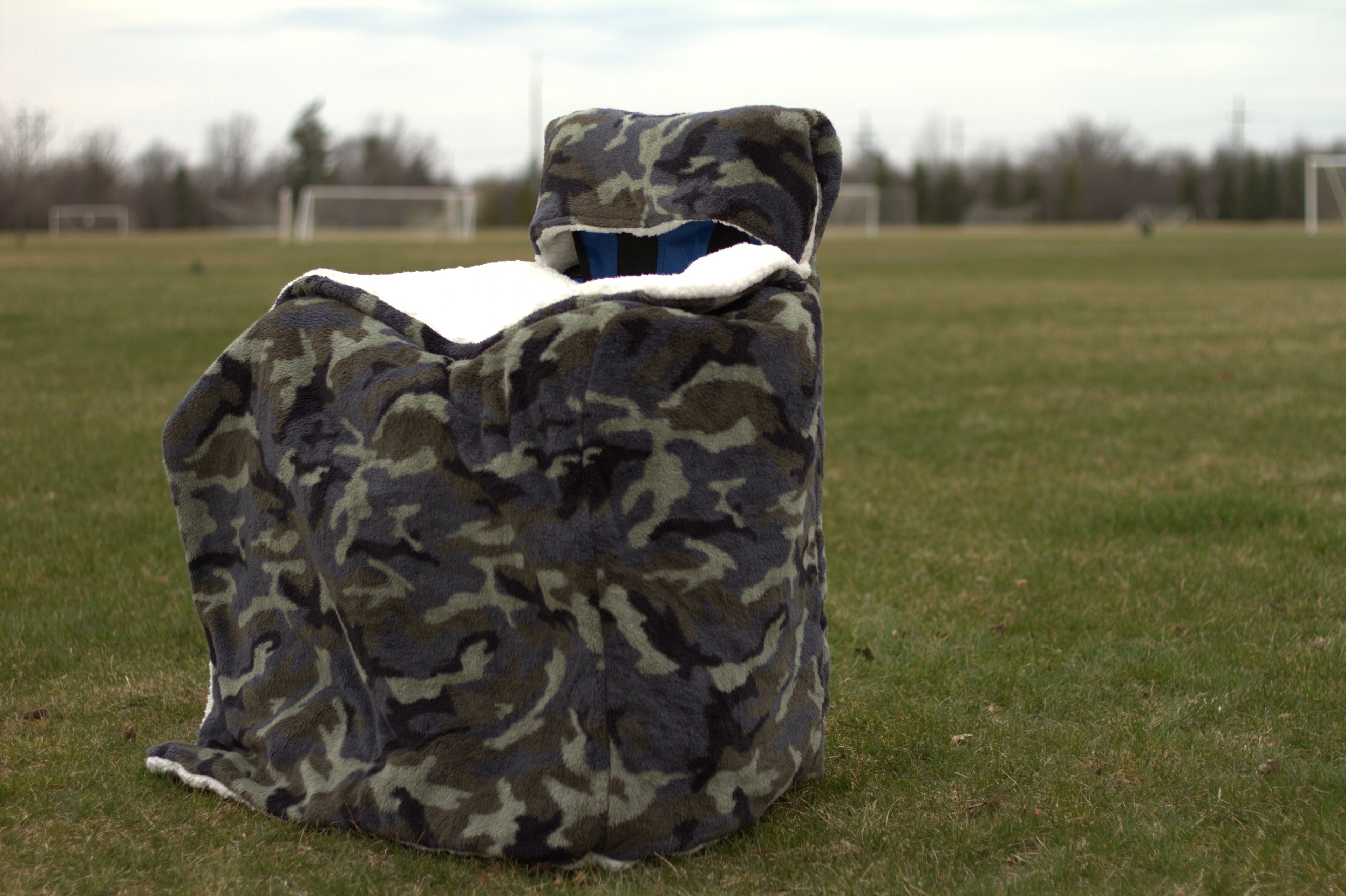 Camo Faux Fur with White Sherpa