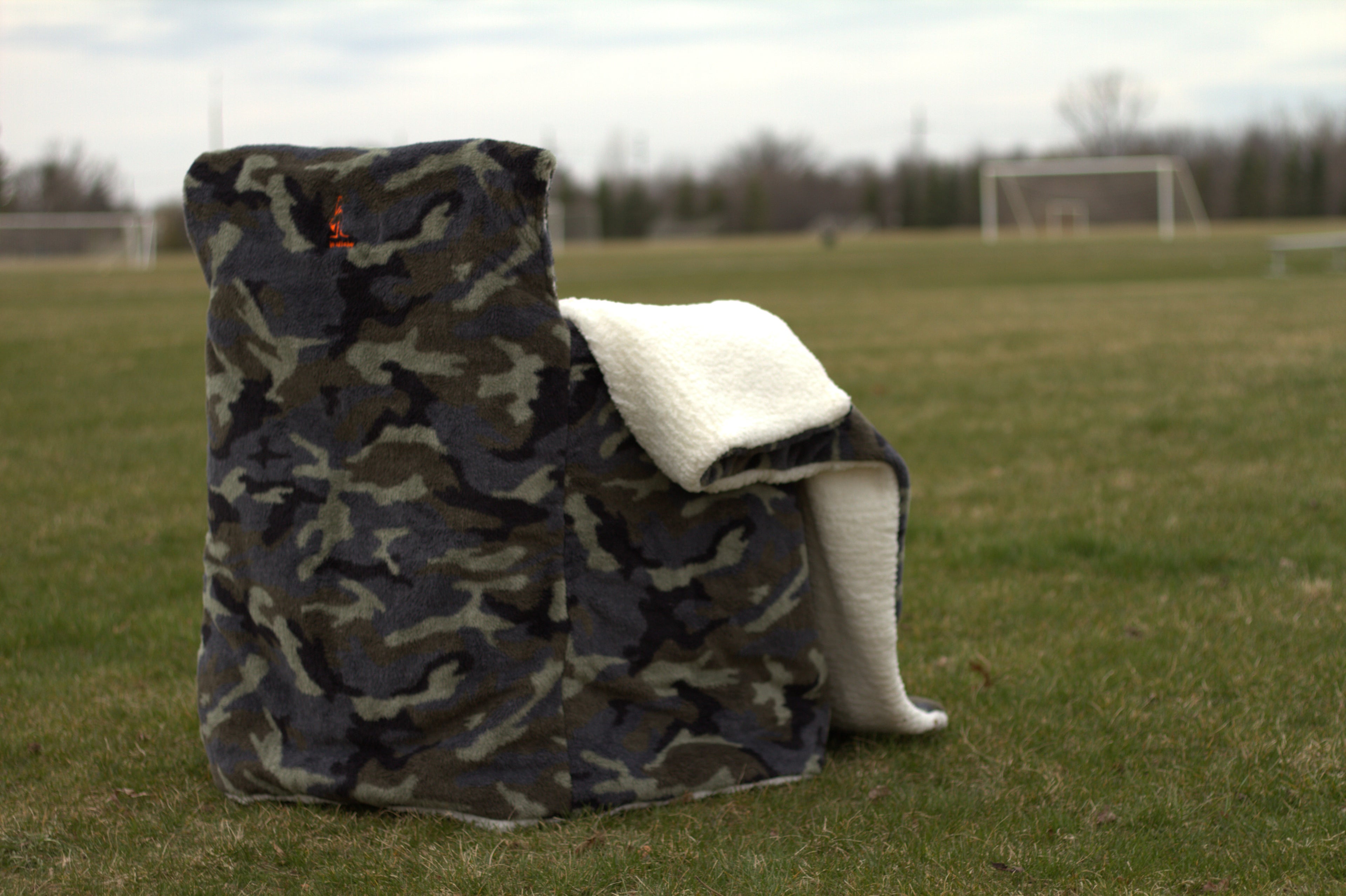 Camo Faux Fur with White Sherpa