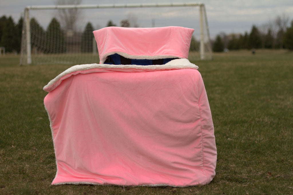 Pink Faux Fur with White Sherpa