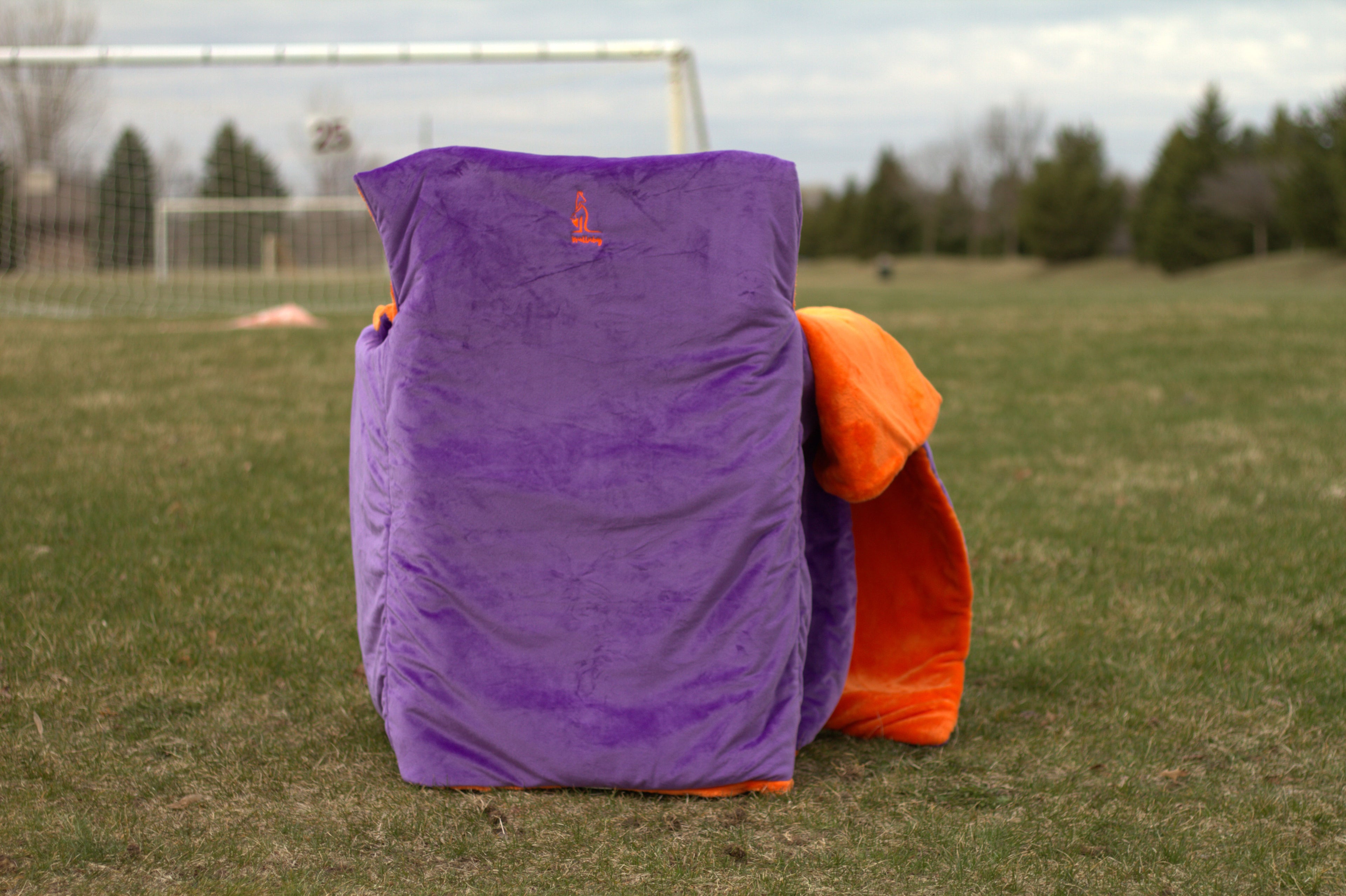 Orange Faux Fur with Purple Faux Fur