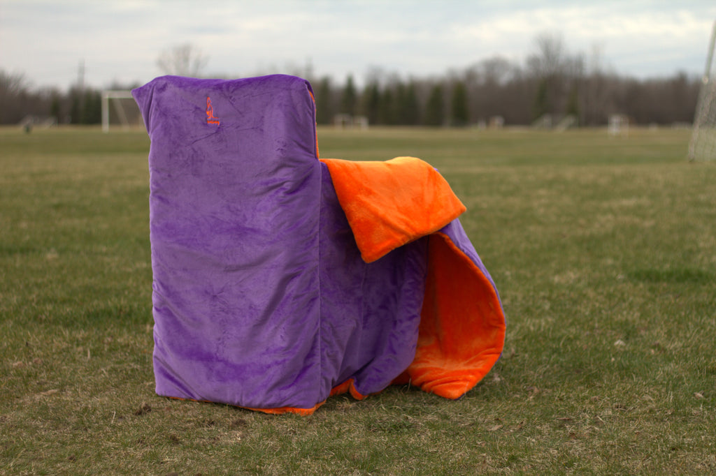 Orange Faux Fur with Purple Faux Fur