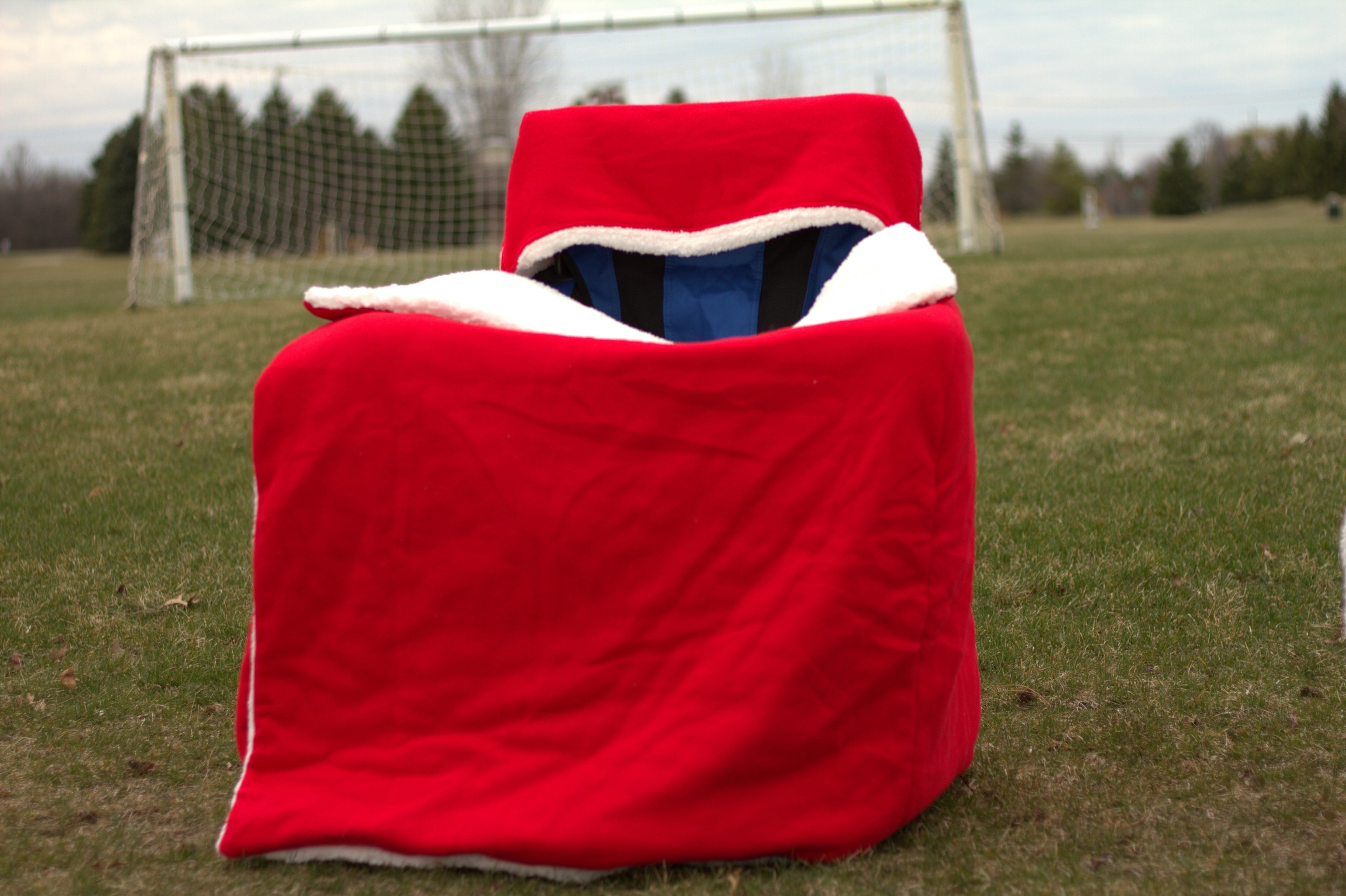 Red Polar Fleece with White Sherpa