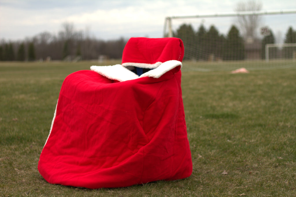 Red Polar Fleece with White Sherpa