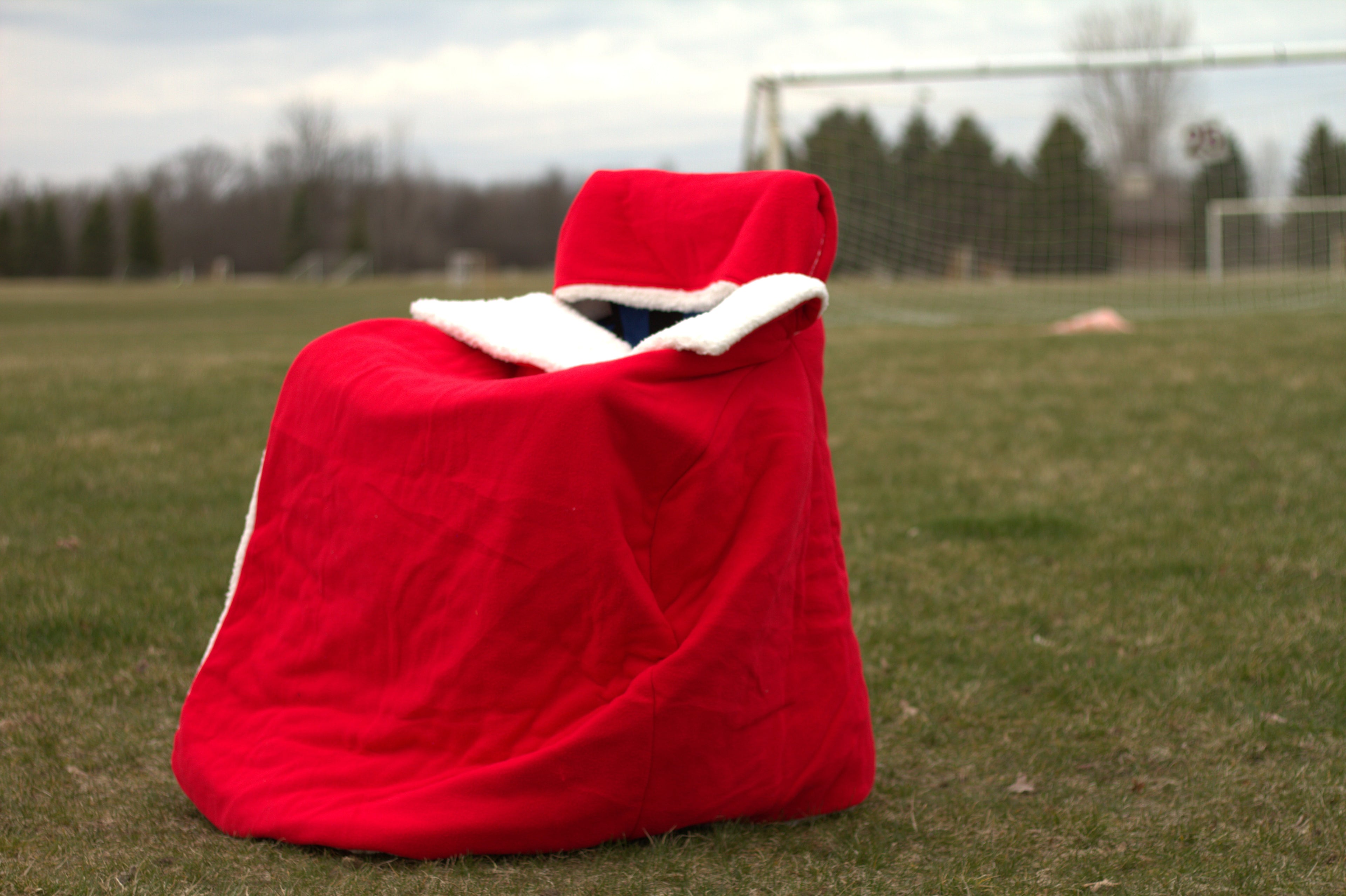 Red Polar Fleece with White Sherpa